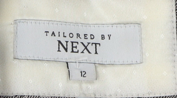 Next Women's Grey Check Blazer Suit Jacket Size 12