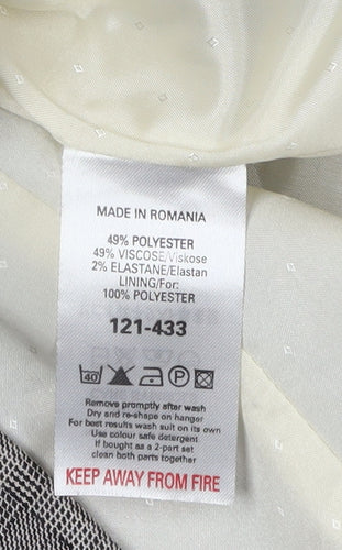 Next Women's Grey Check Blazer Suit Jacket Size 12