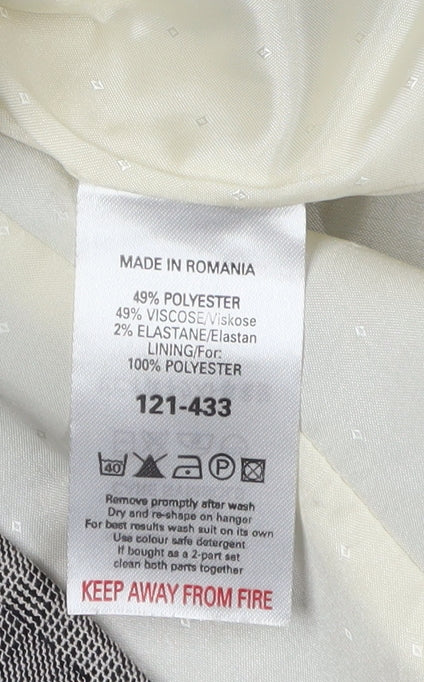 Next Women's Grey Check Blazer Suit Jacket Size 12