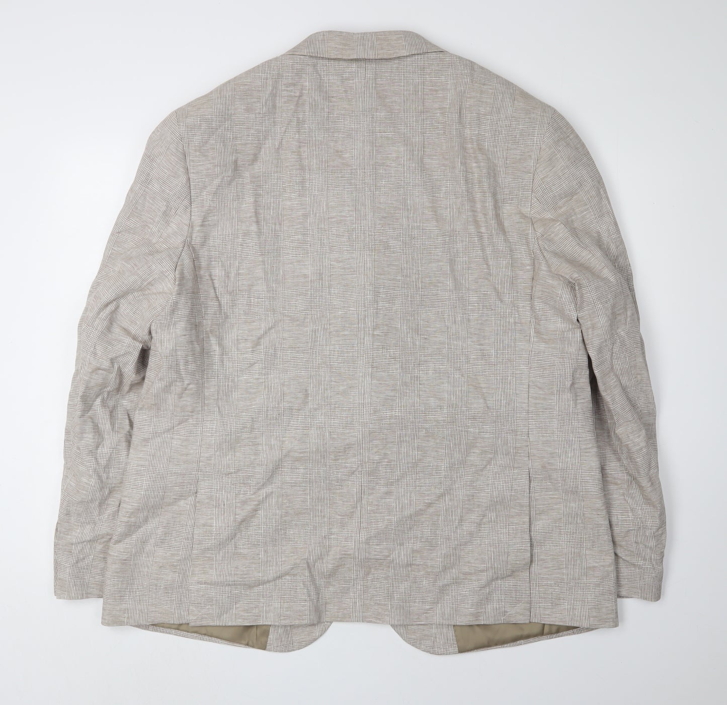 Marks and Spencer Men's Beige 48R Blazer, Check Pattern