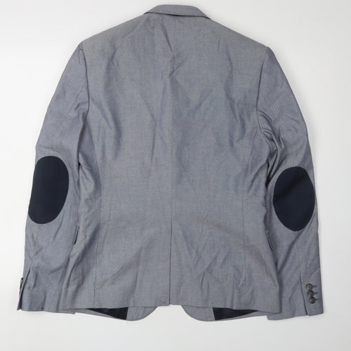 H&M Men's Grey Blazer Size 36R Single-Vented