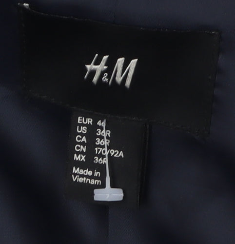 H&M Men's Grey Blazer Size 36R Single-Vented