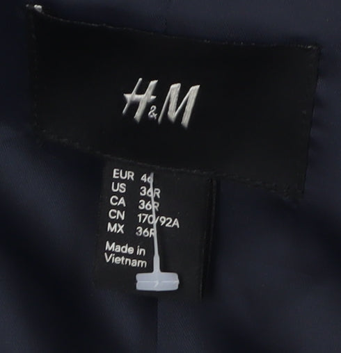 H&M Men's Grey Blazer Size 36R Single-Vented