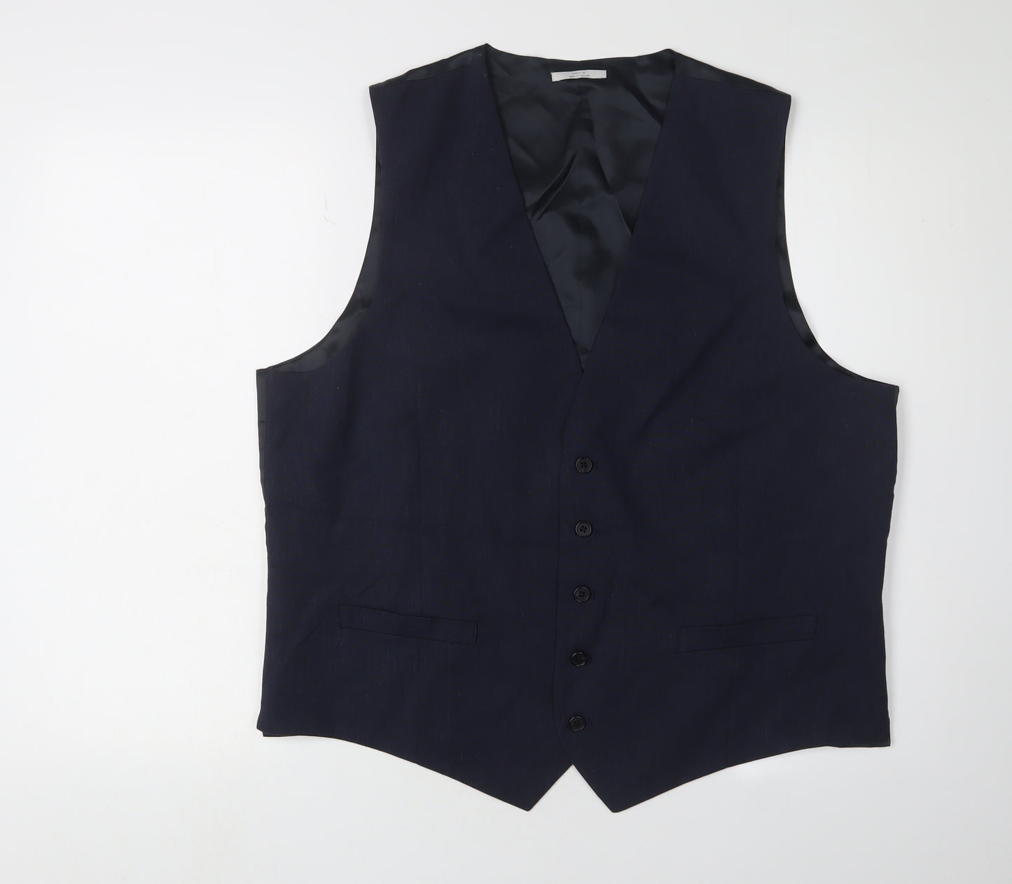 Marks and Spencer Men's Black Suit Waistcoat, Size 46R