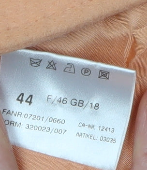 Basler Women's Orange Blazer Size 18 Formal Wool-Angora