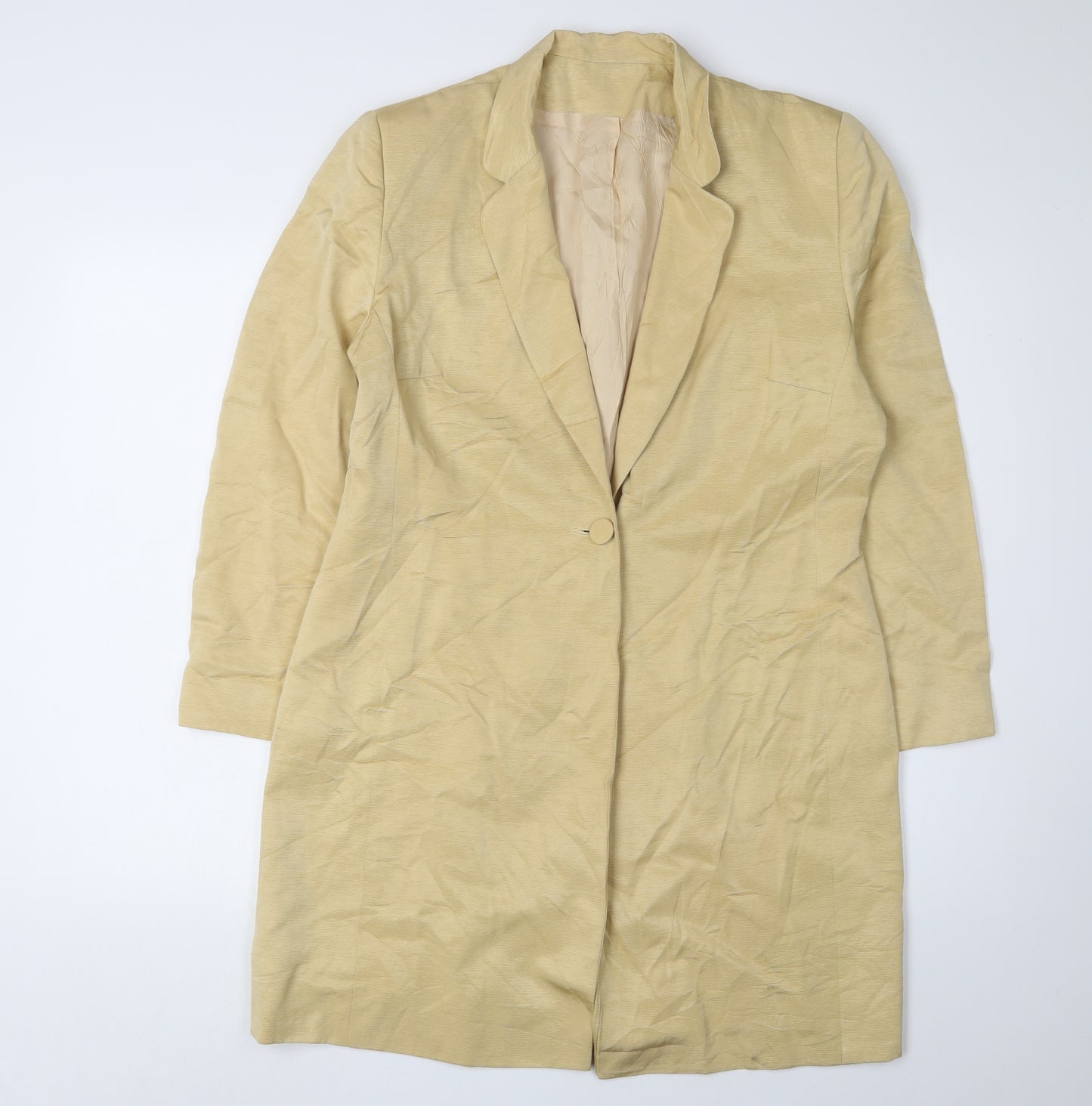 Richards Women Beige Blazer Size 14 Petites Formal