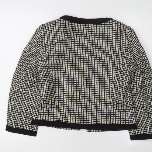 Marks and Spencer Women's Black Check Jacket Size 8