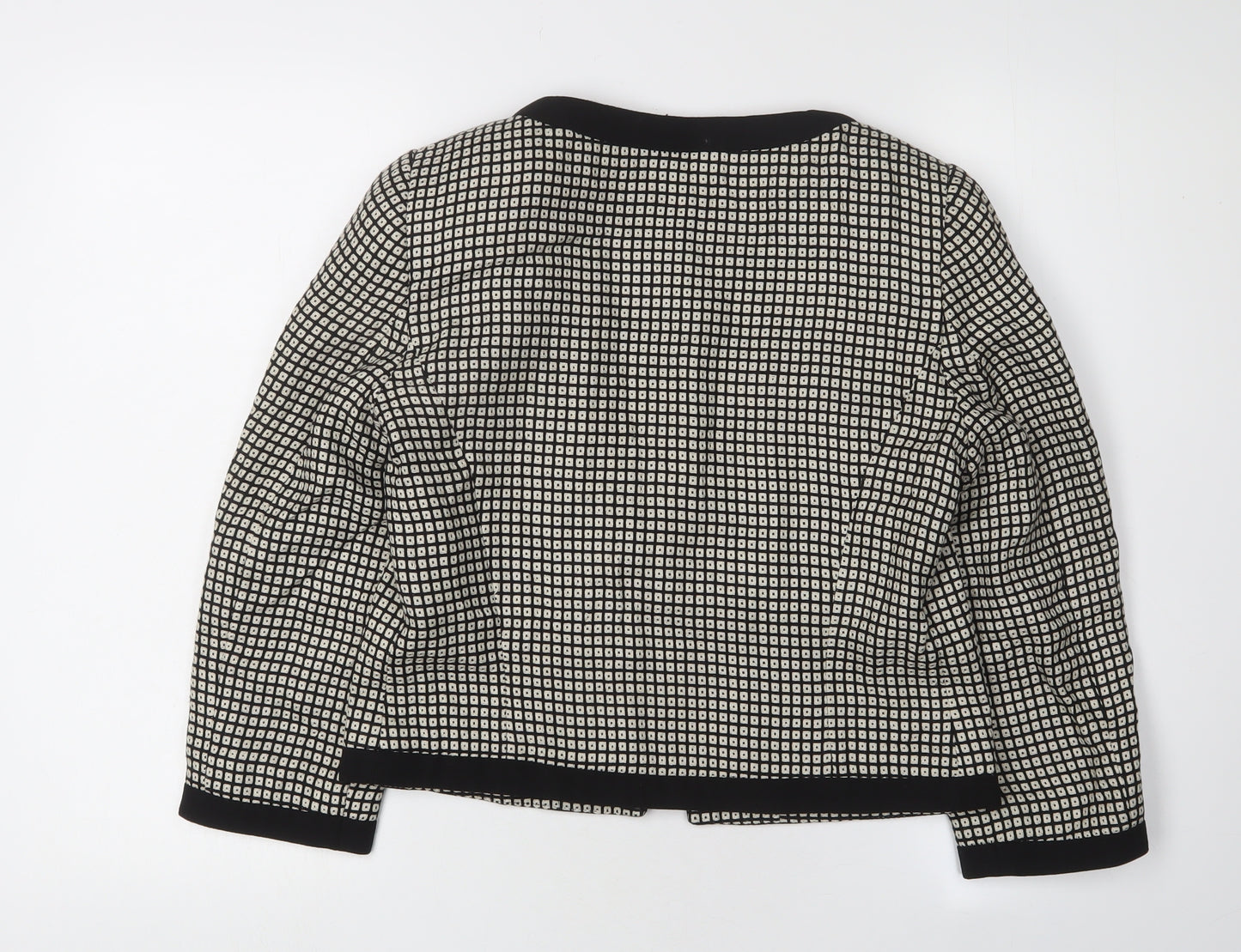 Marks and Spencer Women's Black Check Jacket Size 8