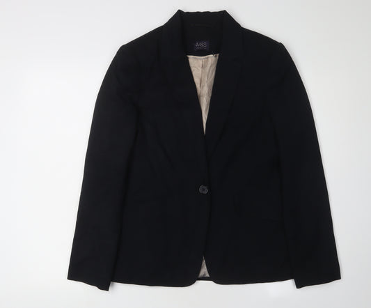 Marks and Spencer Women's Black Blazer Regular Size 10