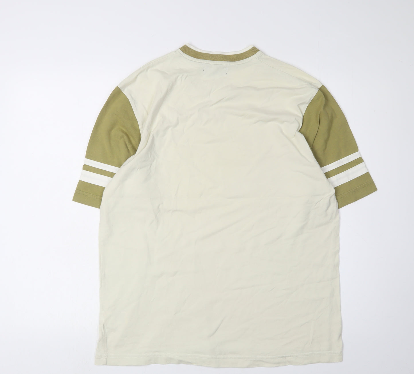 Marks and Spencer Men's Beige V-Neck T-Shirt S