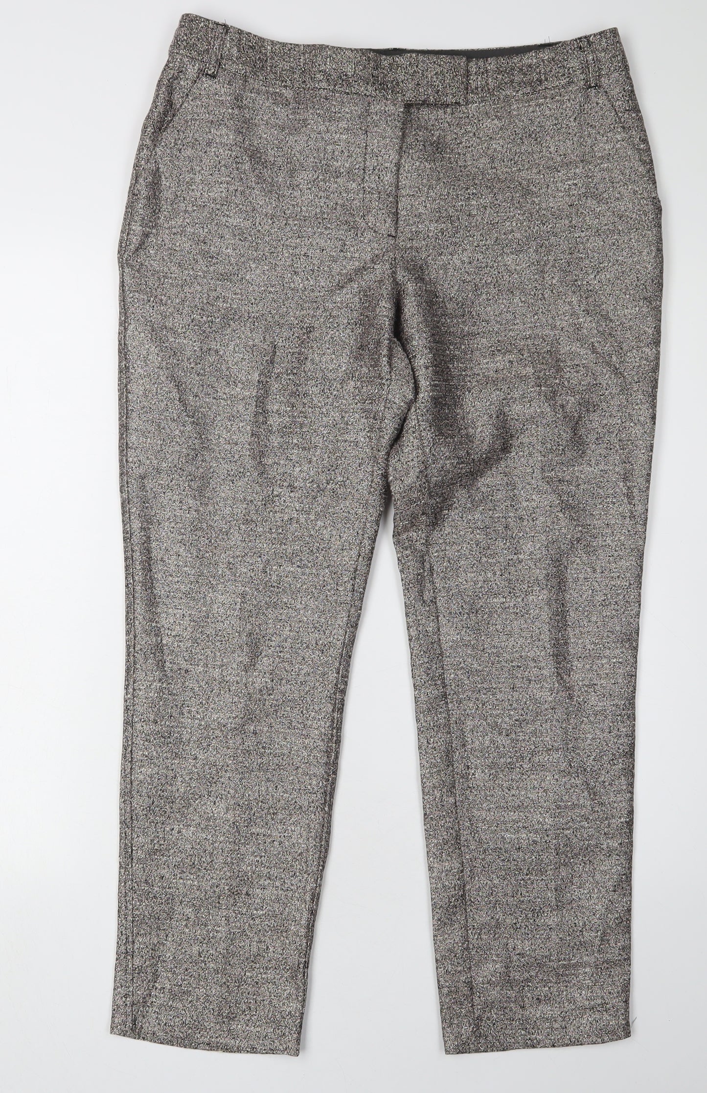 Next Women's Grey Dress Pants Size 10 Regular Fit