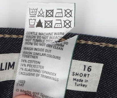 Marks and Spencer Women's Blue Flared Jeans Size 16