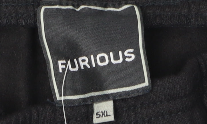 Furious Unisex Black Jogger Trousers Size 5XL