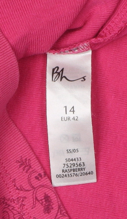 BHS Pink Women's Tank Top Size 14 Sleeveless Casual
