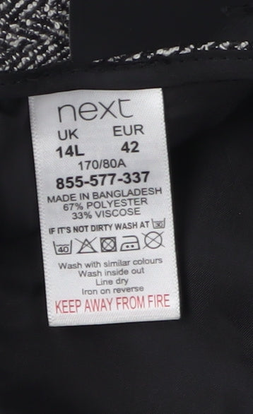 Next Women's Grey Tapered Trousers Size 14L