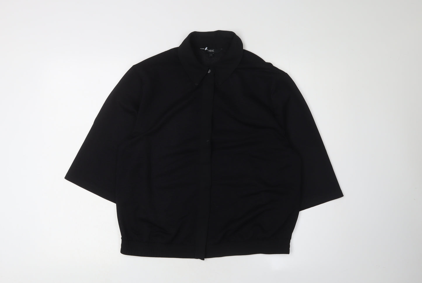 Next Women's Black Collared Button-Up Shirt