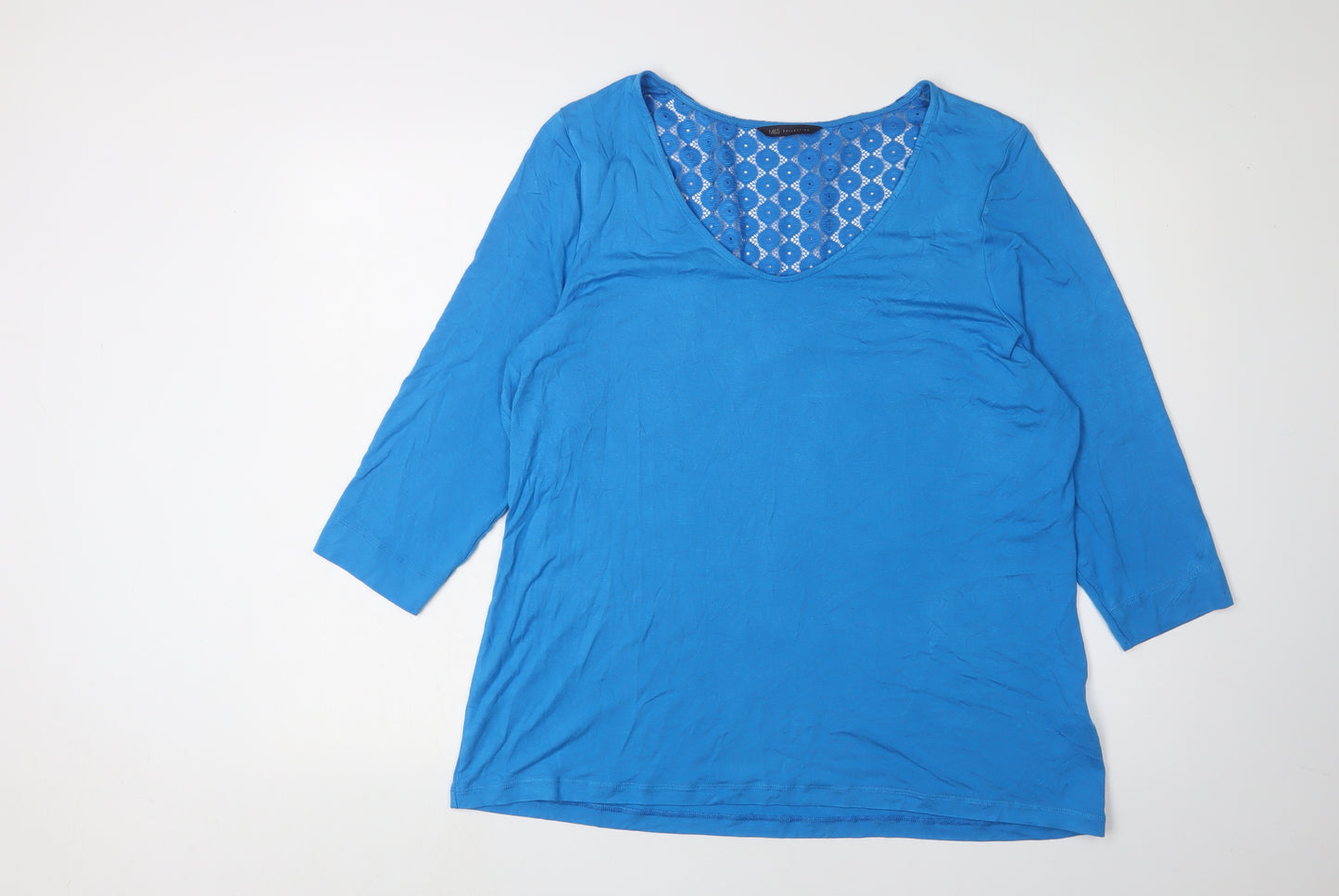 Marks and Spencer Women's Blue Viscose Top Size 20