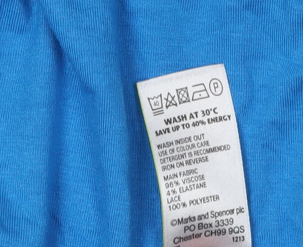 Marks and Spencer Women's Blue Viscose Top Size 20