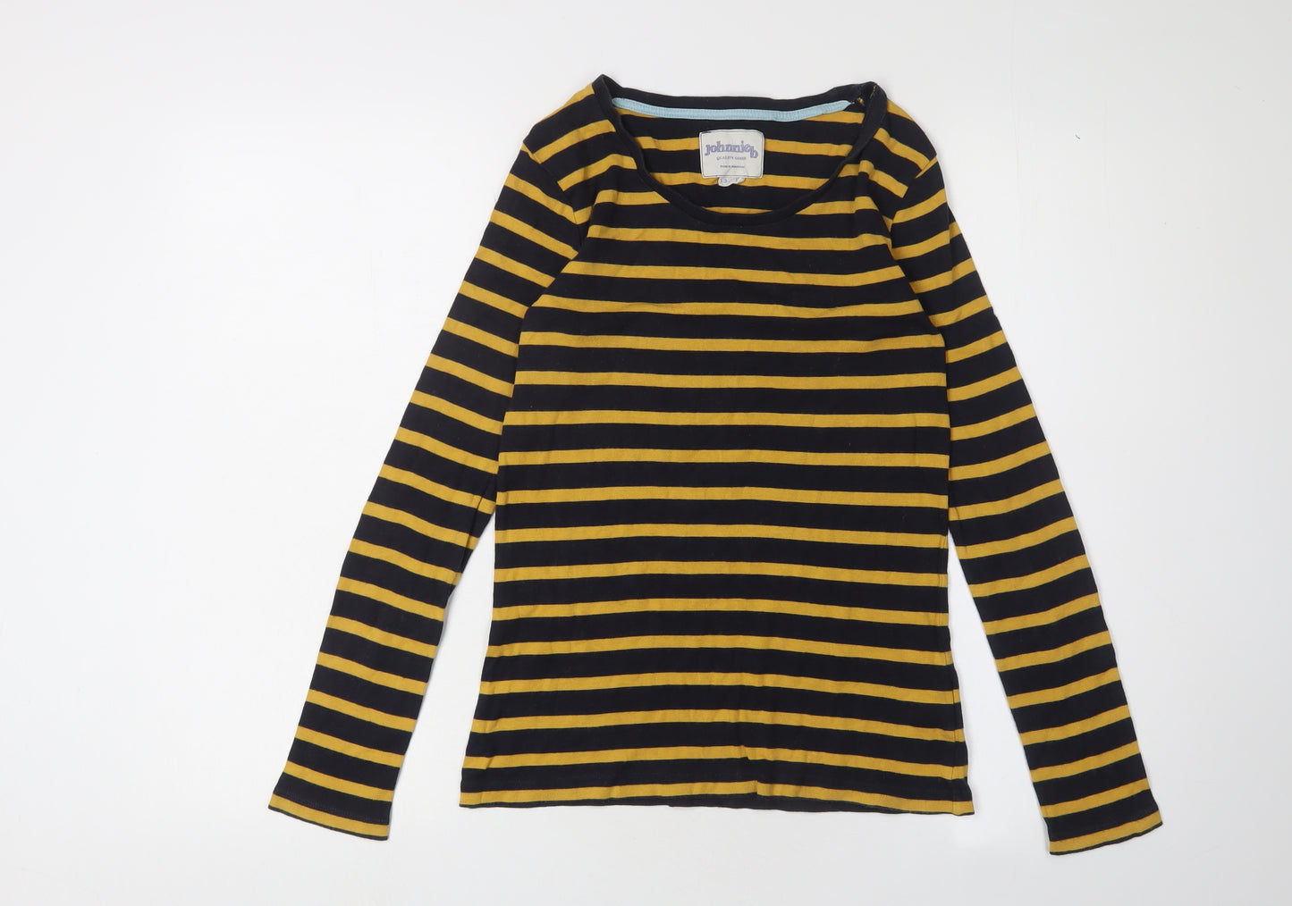 Johnnie B Boys Black Striped Long Sleeve T-Shirt 13-14 Years