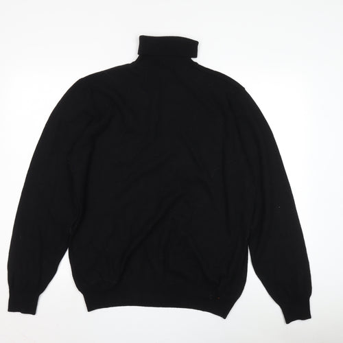 Marks and Spencer Women's Black Roll Neck Cashmere Jumper L