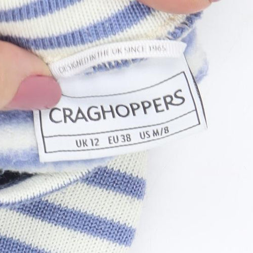 Craghoppers Women's Blue Striped Pullover Jumper Size 12