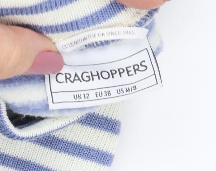 Craghoppers Women's Blue Striped Pullover Jumper Size 12