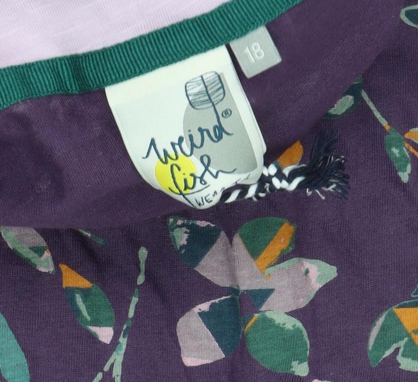 Weird Fish Women's Purple Floral Shift Dress