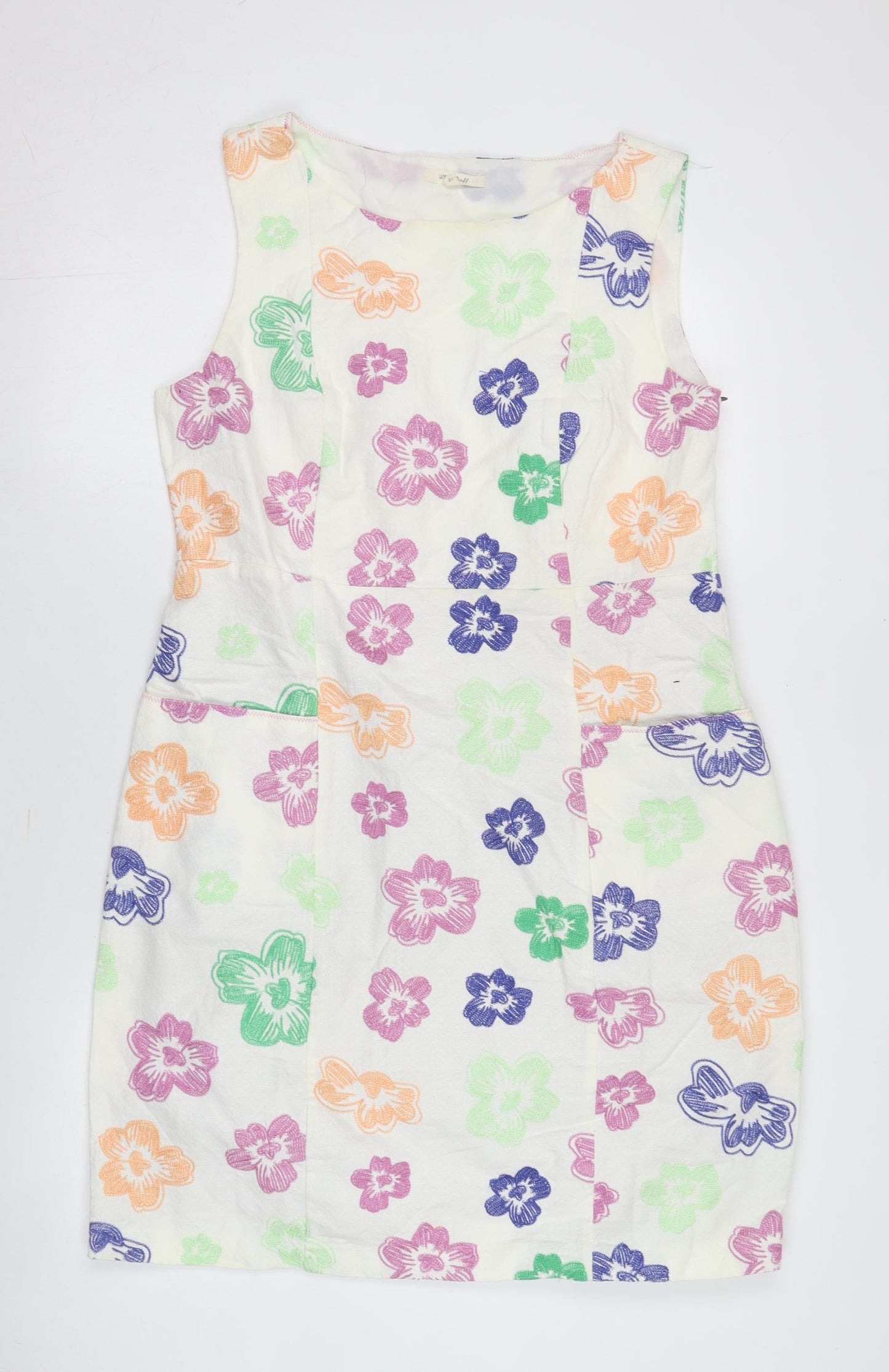 White Stuff Women Floral Shift Dress, Multicoloured, Size 16