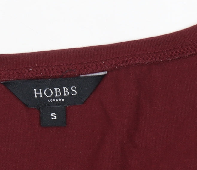 Hobbs Women's Red Scoop Neck 3/4 Sleeve T-Shirt