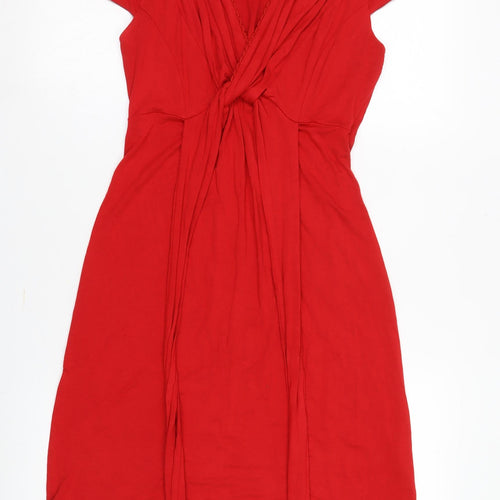 Coast Red Wrap Dress Size 8 Women’s Party Stylish