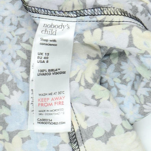 Nobody's Child Women's Floral Viscose Dress - Size 12