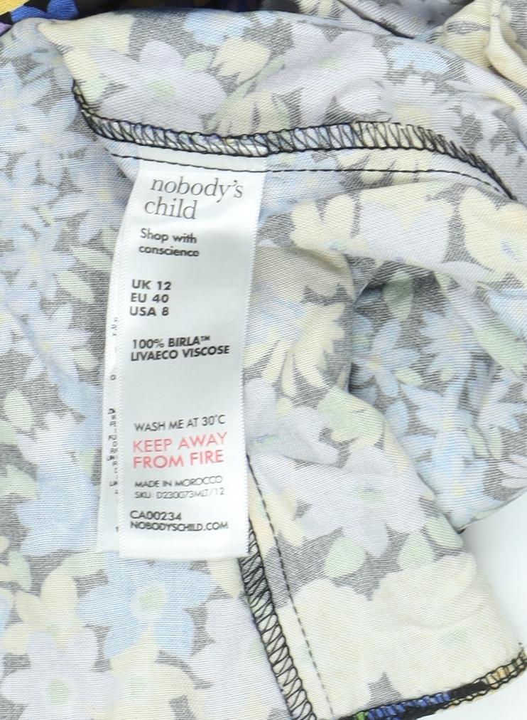 Nobody's Child Women's Floral Viscose Dress - Size 12
