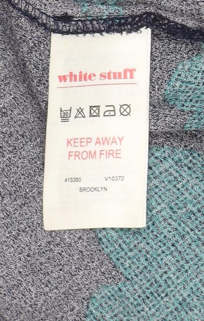 White Stuff Women's Blue Geometric Shift Dress Size 14