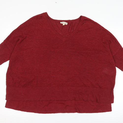 Phase Eight Women's Red V-Neck Pullover Jumper S