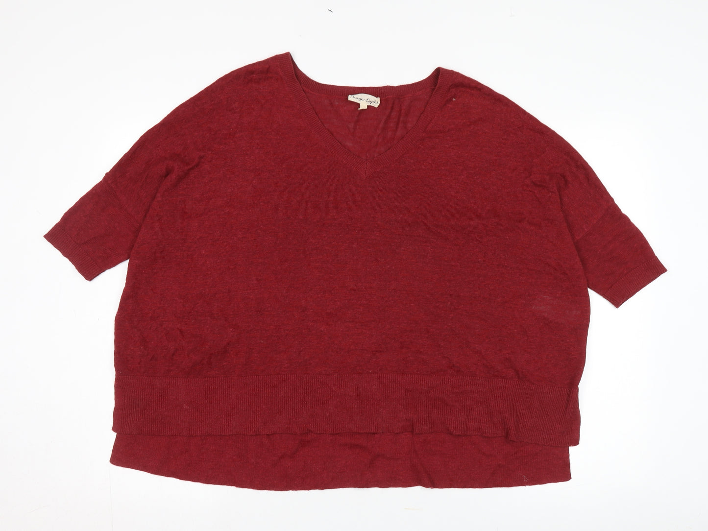 Phase Eight Women's Red V-Neck Pullover Jumper S