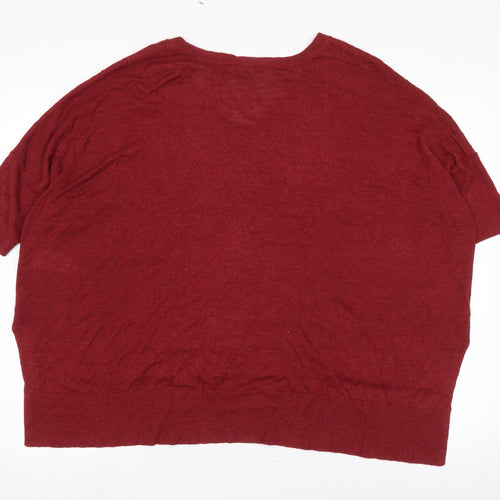 Phase Eight Women's Red V-Neck Pullover Jumper S