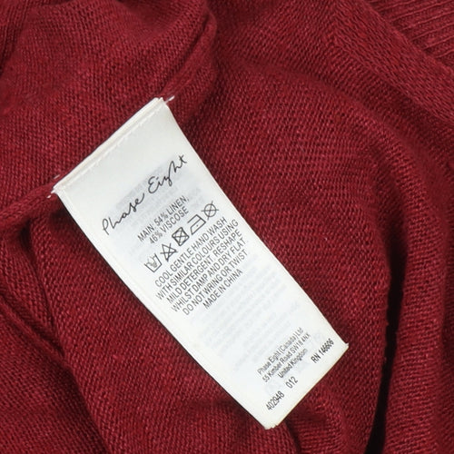 Phase Eight Women's Red V-Neck Pullover Jumper S