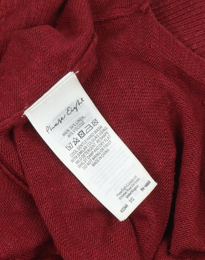 Phase Eight Women's Red V-Neck Pullover Jumper S