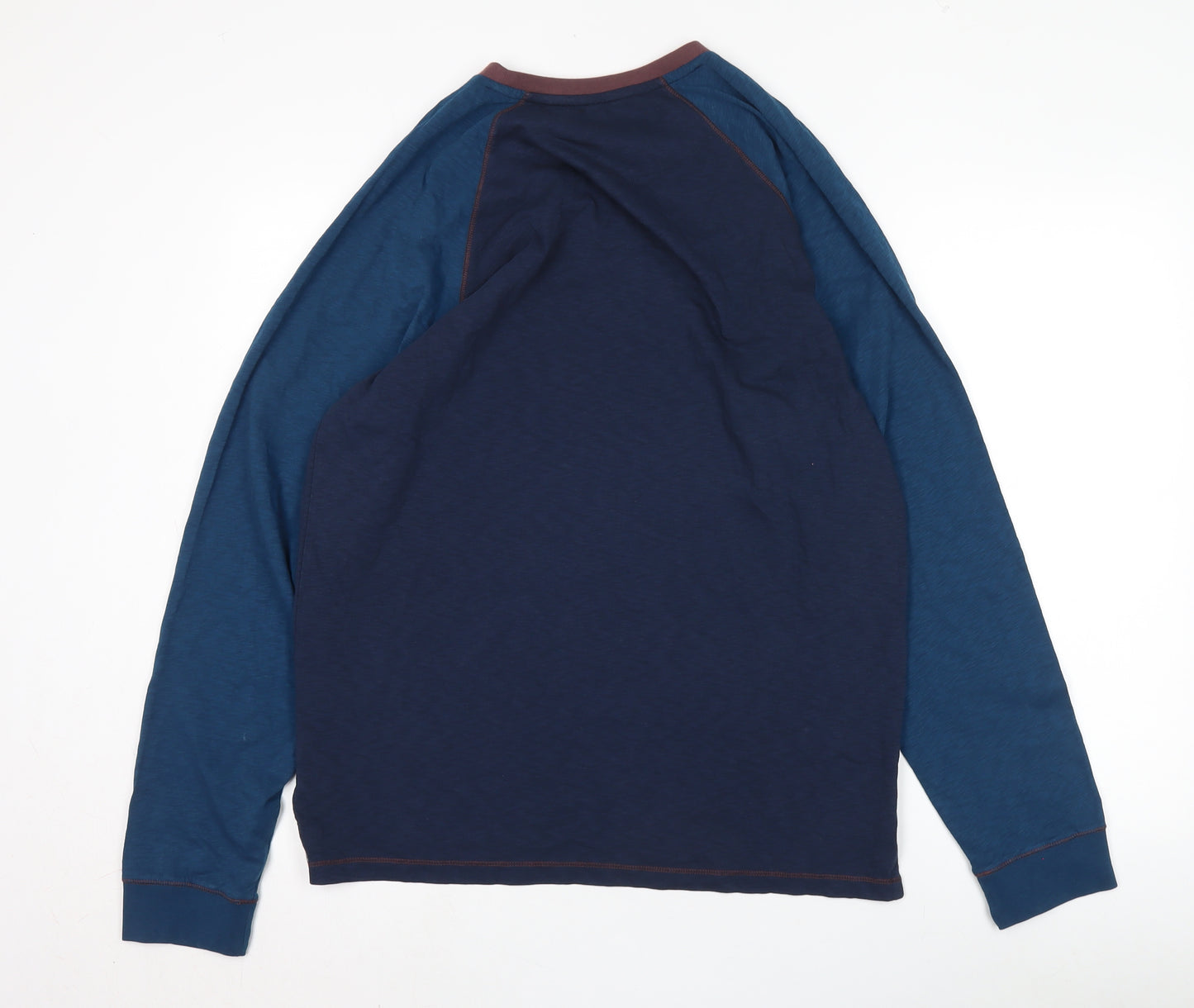 White Stuff Men's Blue Long Sleeve T-Shirt, Size L