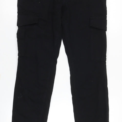 Jack & Jones Men's Black Cargo Trousers Size 30