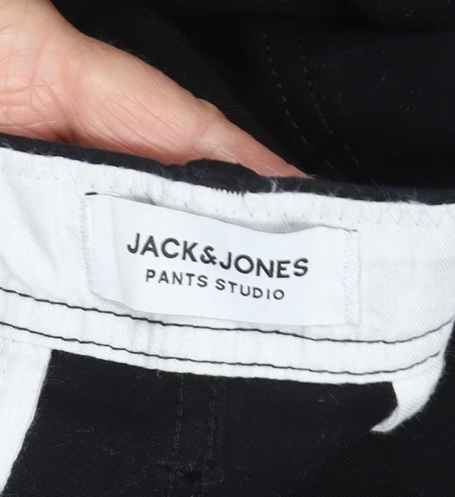 Jack & Jones Men's Black Cargo Trousers Size 30