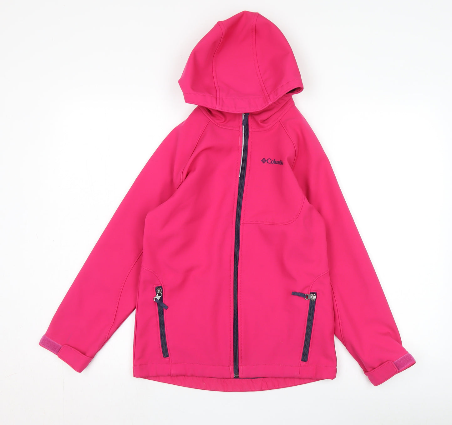 Columbia Girls Pink Hooded Jacket Size M Insulated