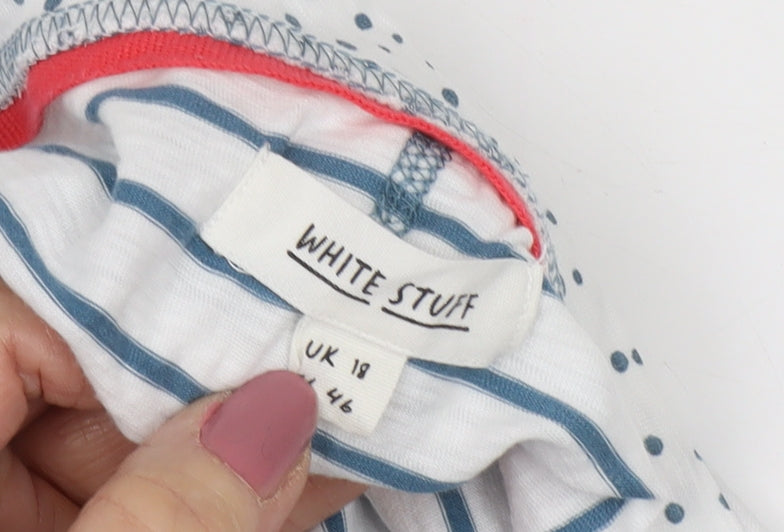 White Stuff Women's Polka Dot T-Shirt, Size 18, All Seasons