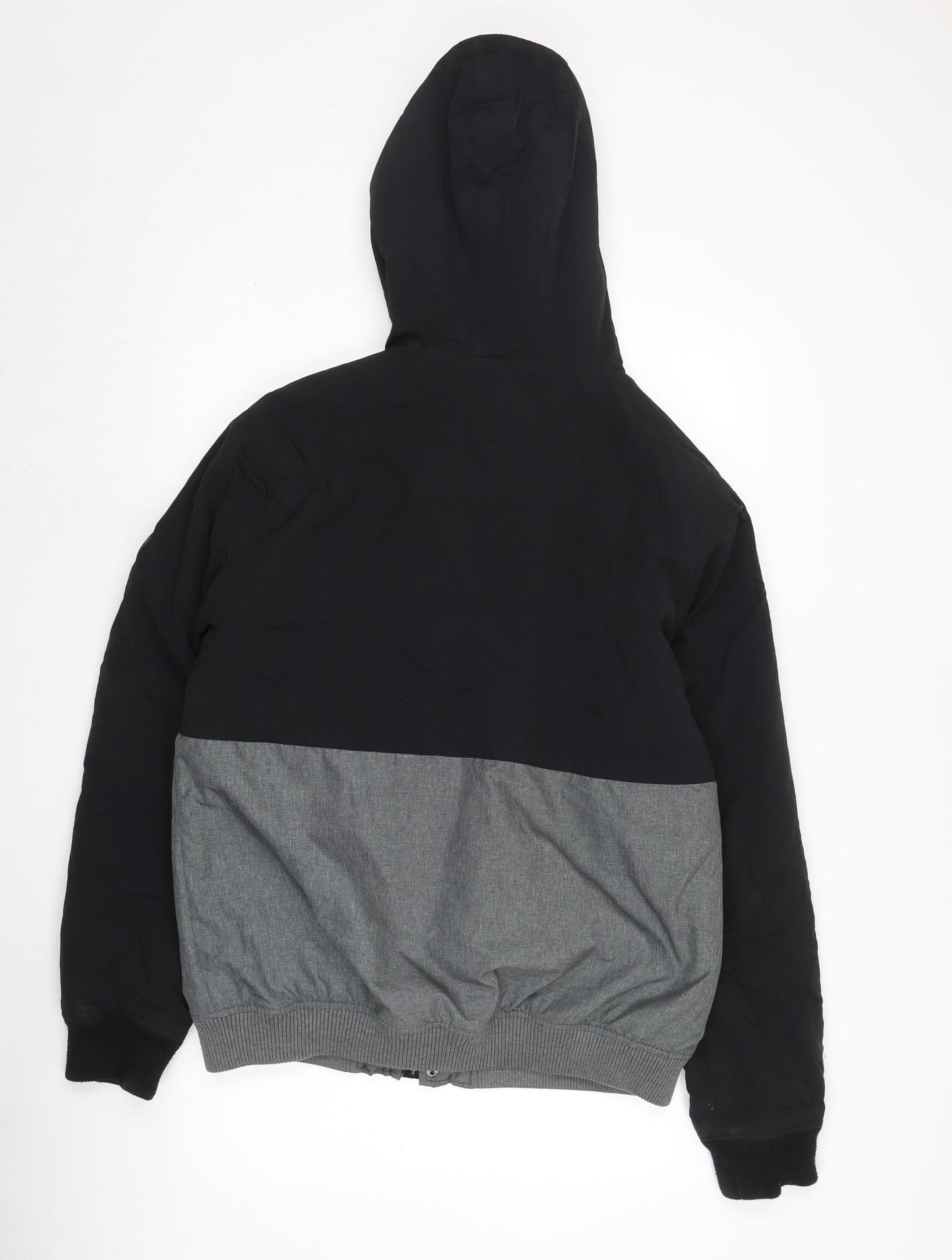 SoulCal & Co Men's Black Puffer Jacket L Hooded Winter