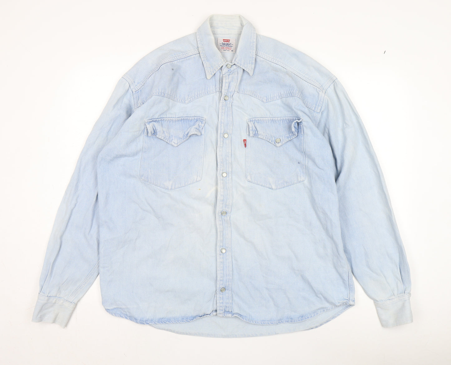 Levi's Men's M Blue Denim Long Sleeve Button-Up Shirt