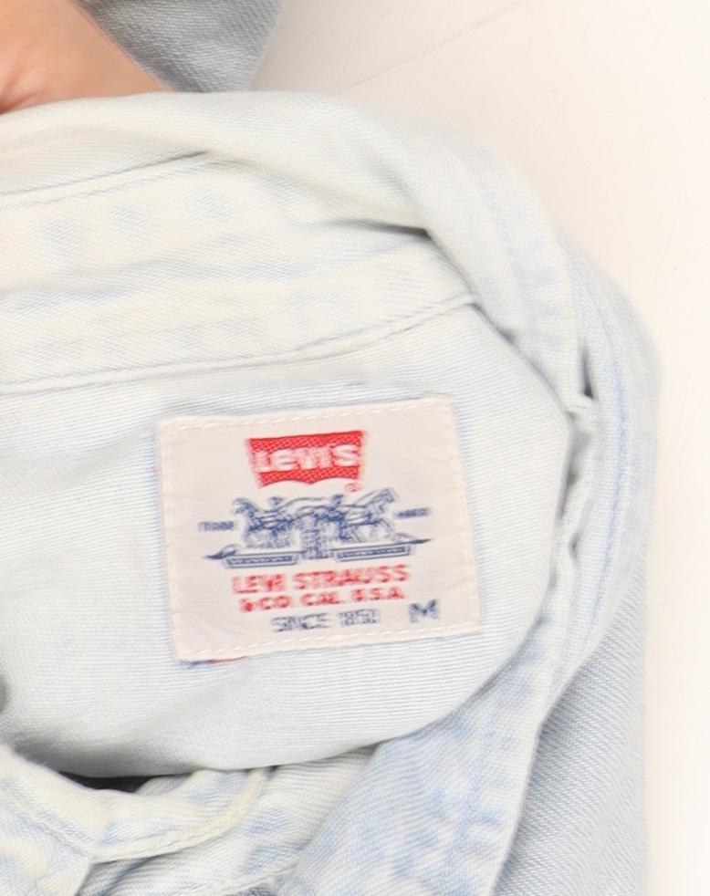 Levi's Men's M Blue Denim Long Sleeve Button-Up Shirt