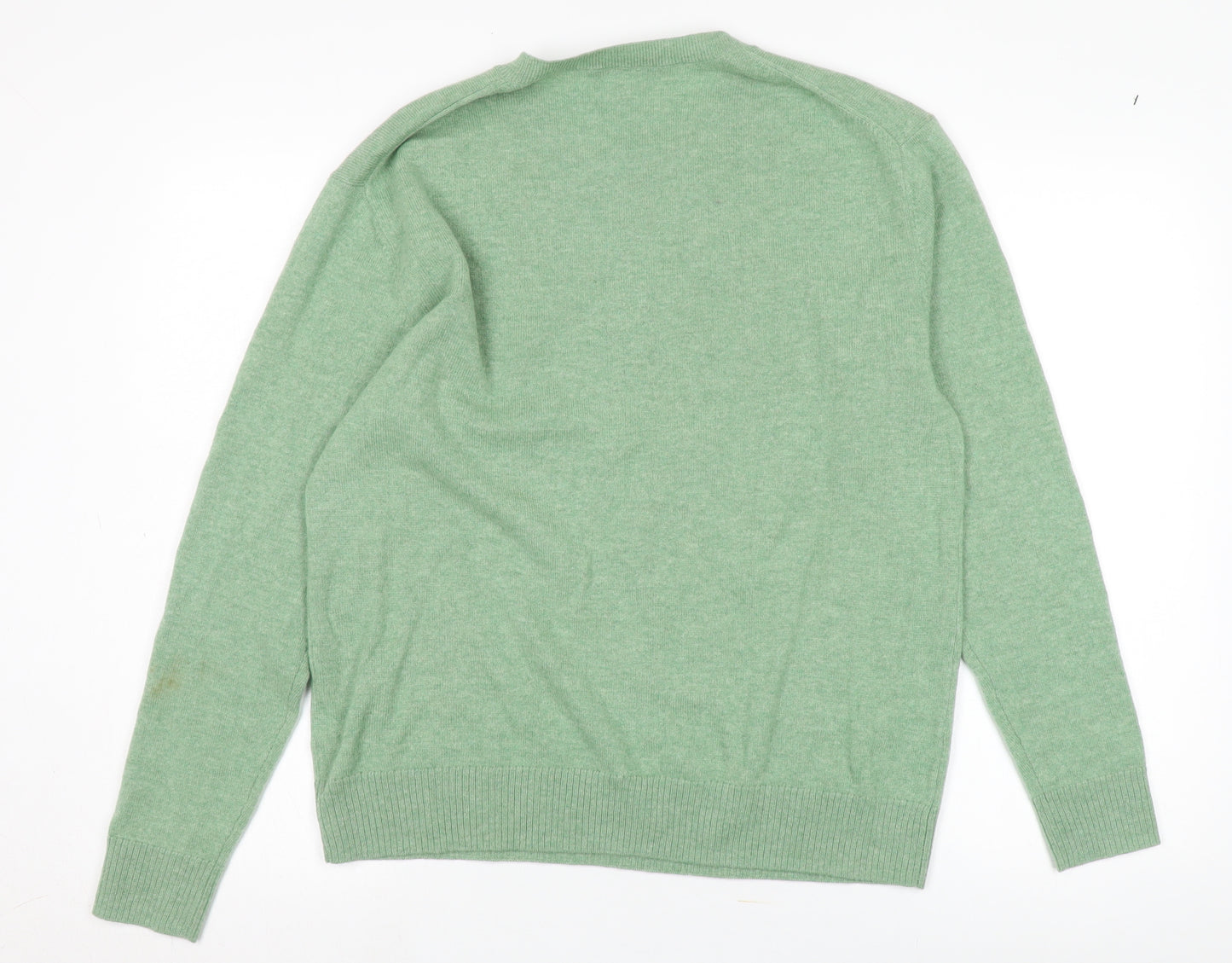 Marks and Spencer Women's Green Cashmere Pullover Size 14