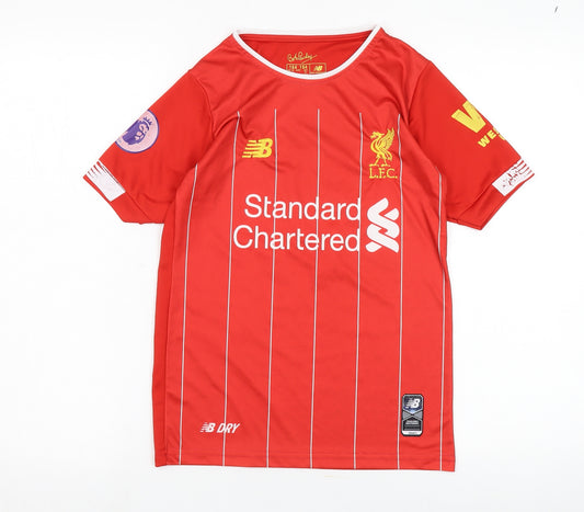 New Balance Boys Red Liverpool FC T-Shirt, 11-12 Years, Breathable