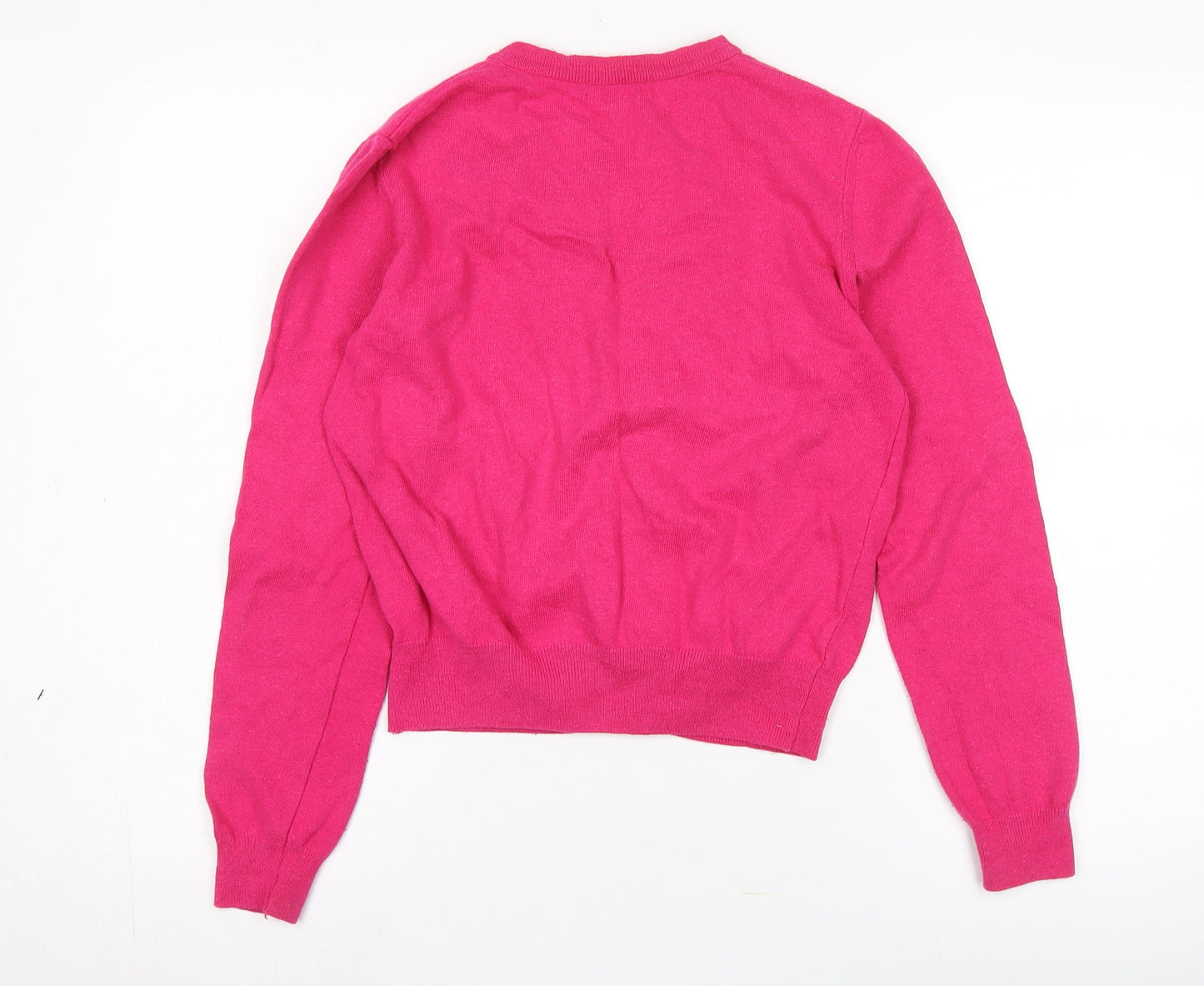 Therapy Women's Pink Cardigan Size 10 Crew Neck