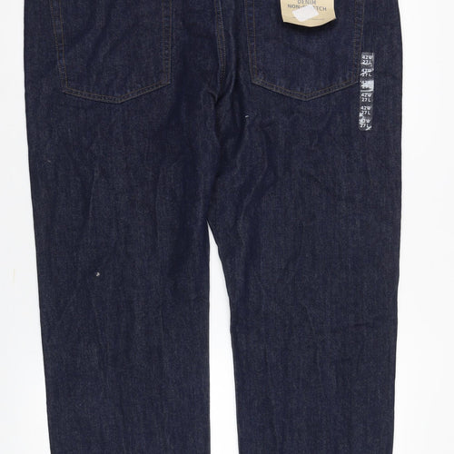 Marks and Spencer Men's Blue Regular Straight Jeans